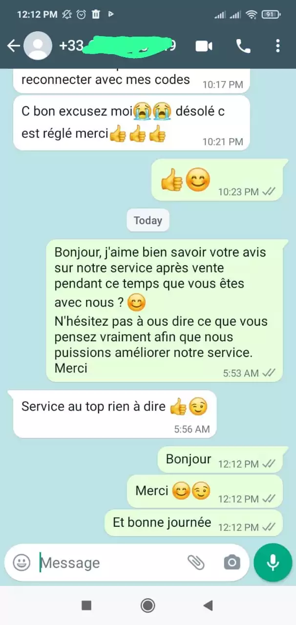 Avis Client 2