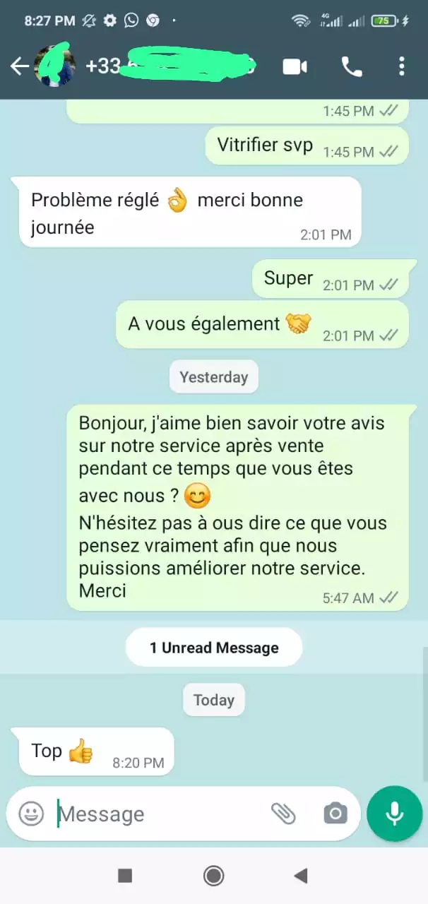 Avis Client 4
